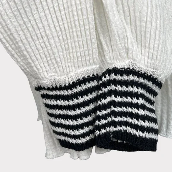 Free People Women's Snow Day Tunic Top Balloon Sleeve Knit Thermal Shirt Size S - Picture 10 of 16